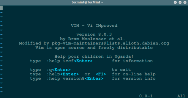 在Ubuntu 16.04中运行Vim 8.0
