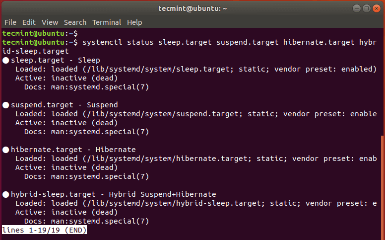 在Ubuntu中验证挂起和休眠状态