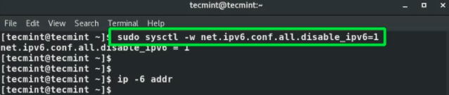 禁用IPv6地址