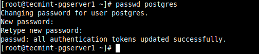 设置PostgreSQL用户密码