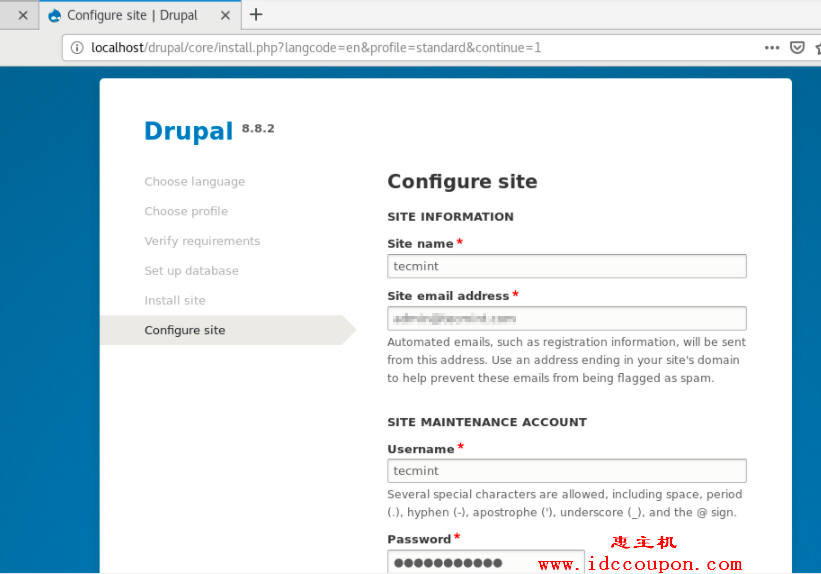 Drupal站点配置