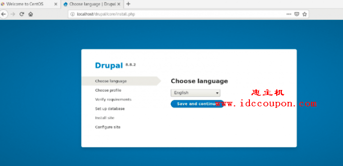 选择Drupal安装语言