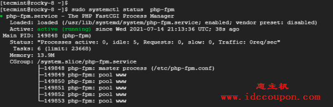 在 Rocky Linux上检查PHP-FPM状态