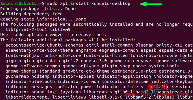 在 Ubuntu中安装Xubuntu桌面