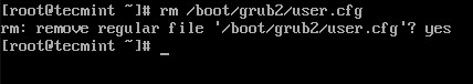 删除GRUB密码保护