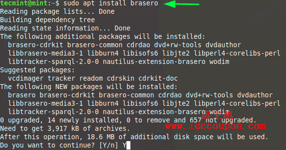 在Linux Mint中安装Brasero