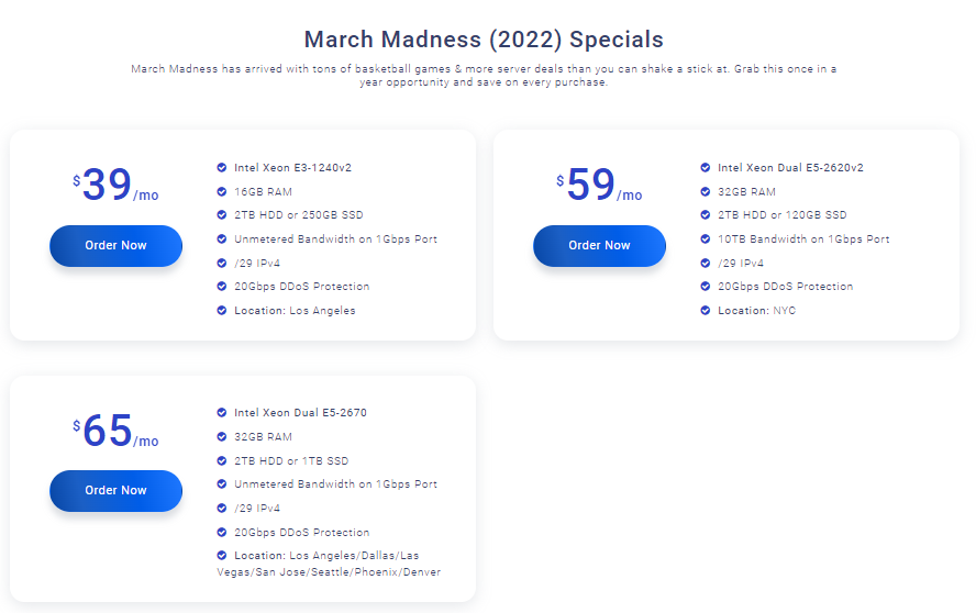 DediPath疯狂三月促销活动正式开启 全场40%优惠特价美国服务器低至39美元/月
