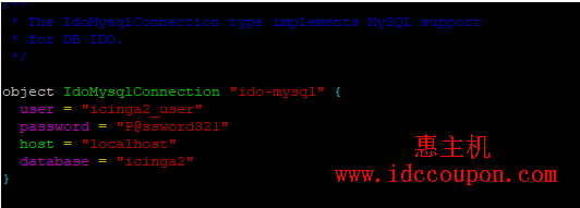配置Icinga2 MySQL模块