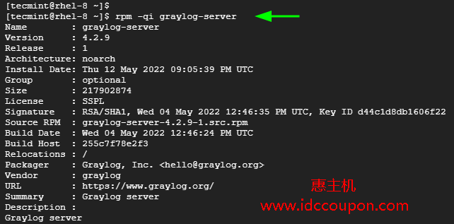 在RHEL中检查Graylog