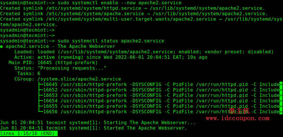 在openSUSE中检查Apache