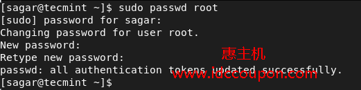 sudo用户更改root密码