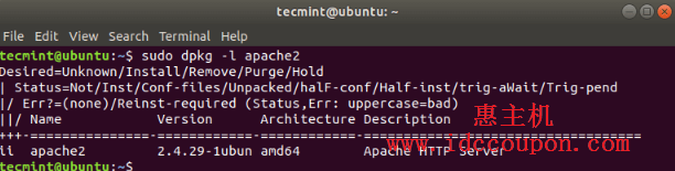 在Ubuntu中检查Apache版本