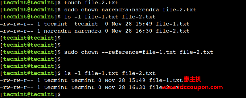 在Linux中从另一个文件复制所有权