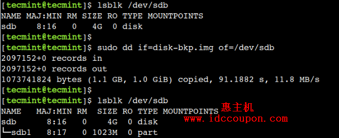 使用dd命令恢复Linux硬盘