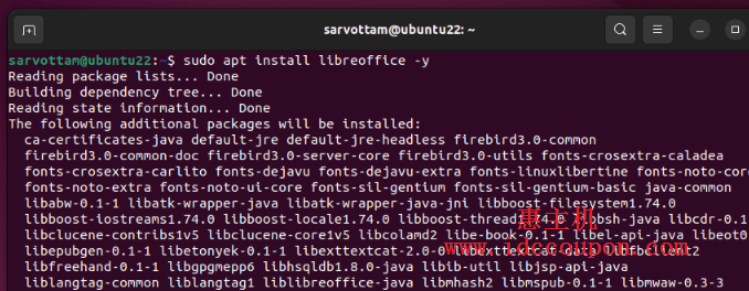 使用PPA在Ubuntu中安装LibreOffice
