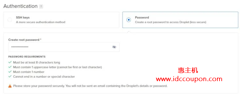 DigitalOcean Droplet访问凭证