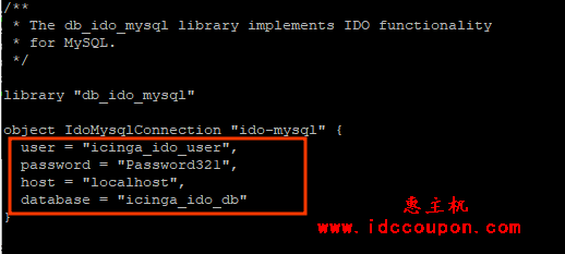 启用Icinga MySQL模块