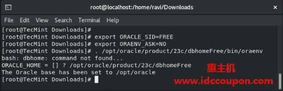 设置Oracle Database 23c环境变量