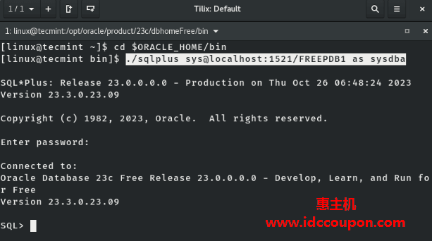 连接Oracle Database 23c