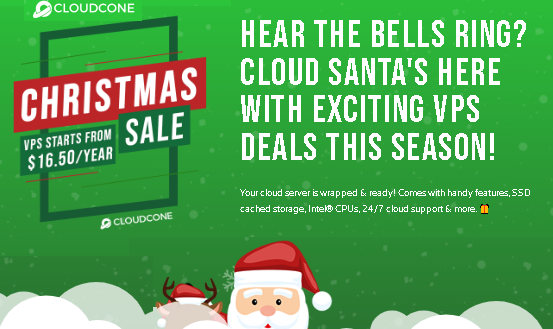 2023年CloudCone圣诞节优惠促销 美国VPS年付仅需16.5美元