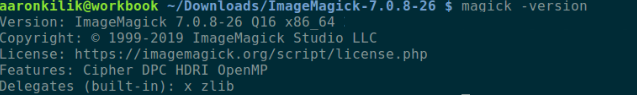 检查Ubuntu中的ImageMagick版本