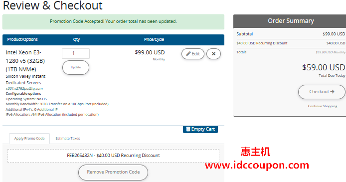SpinServers美国服务器新春促销 10Gbps带宽30T流量$49/月-惠主机