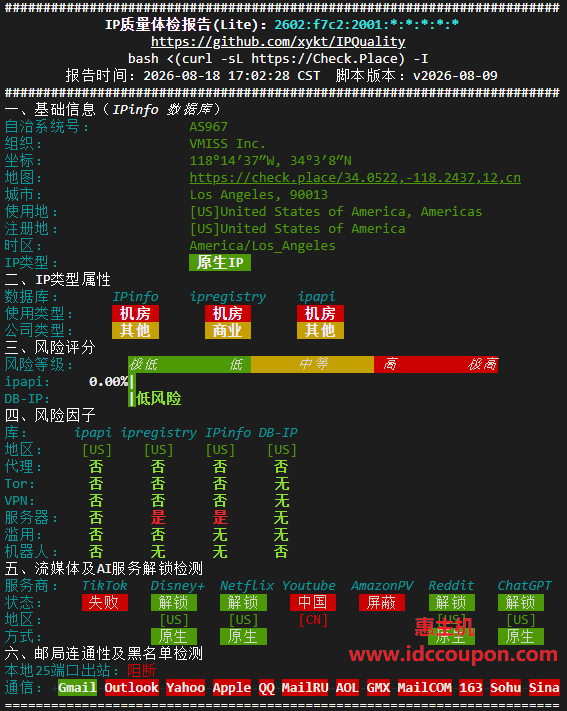 IPv6质量检测数据报告