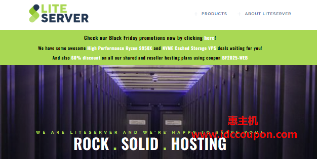 LiteServer黑五促销：AMD Ryzen 9950X荷兰VPS季付15欧元起-惠主机