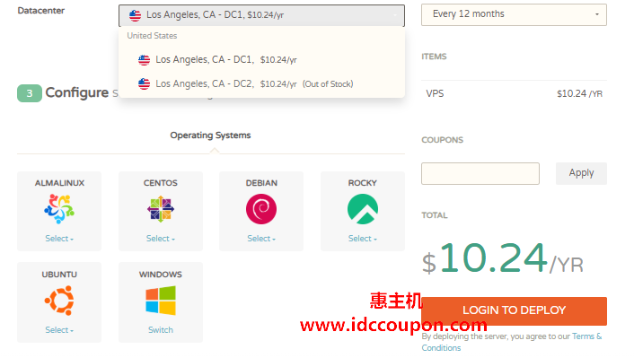 CloudCone特价方案