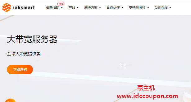 RAKsmart大带宽香港服务器