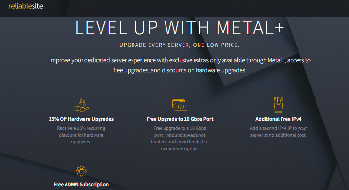 ReliableSite Metal+会员