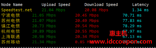上行和下行带宽测试