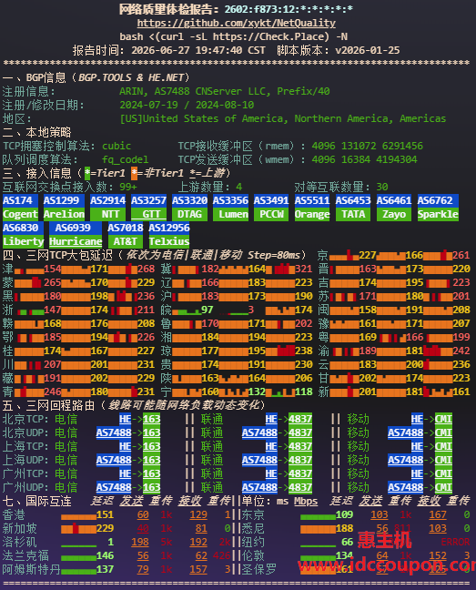 IPv6网络质量体检报告