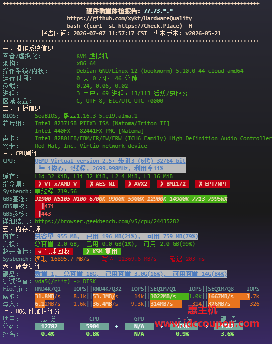 硬件质量体检报告
